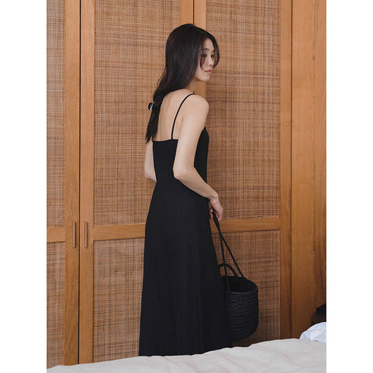 100% linen light luxury dress