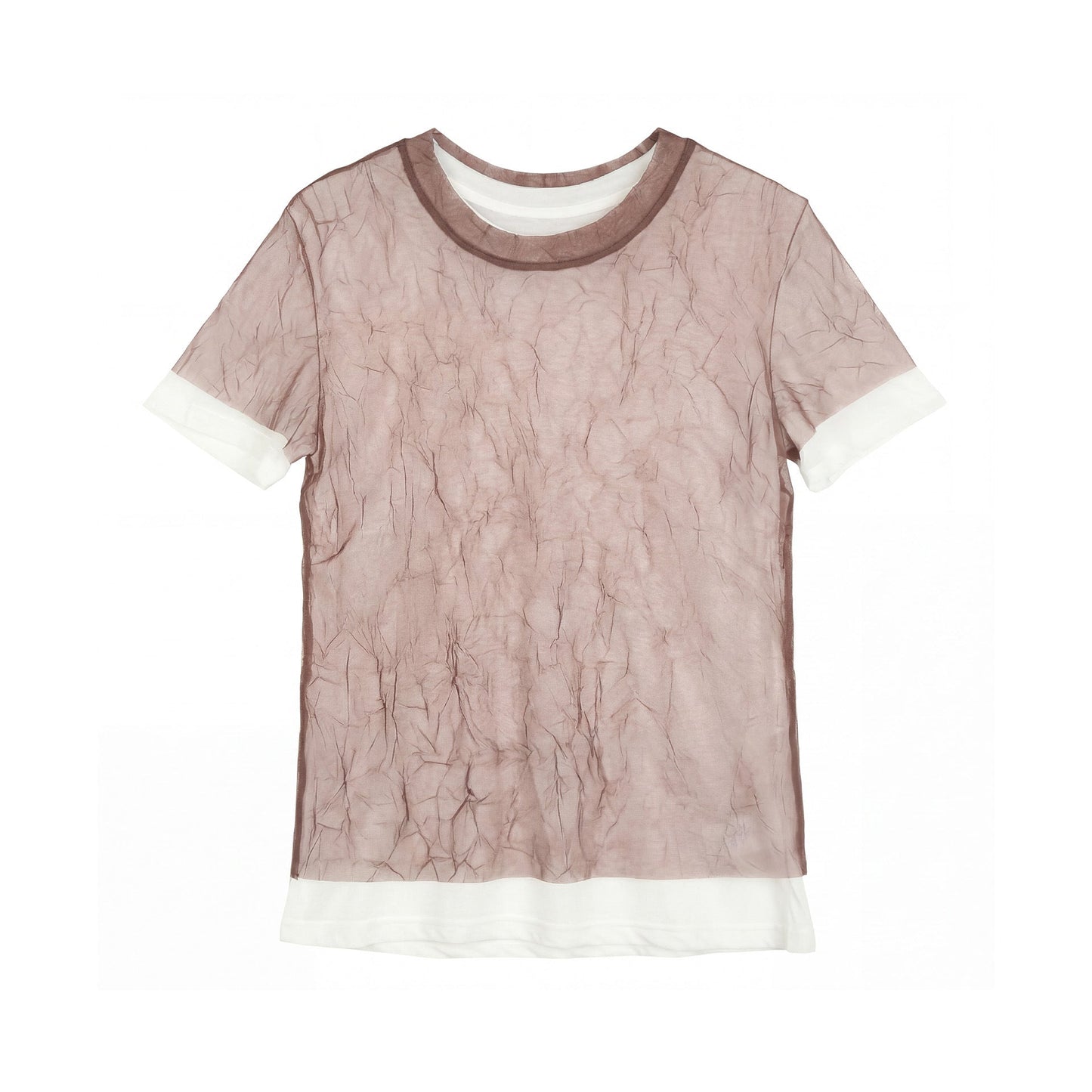 Tencel wool mesh yarn two-piece short-sleeved T-shirt