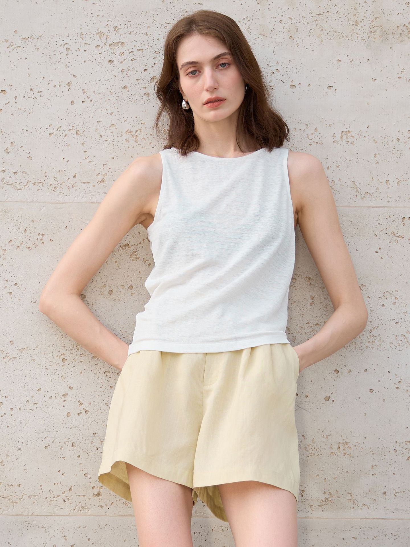 100% Hemp One-Shoulder Swing Neck Top