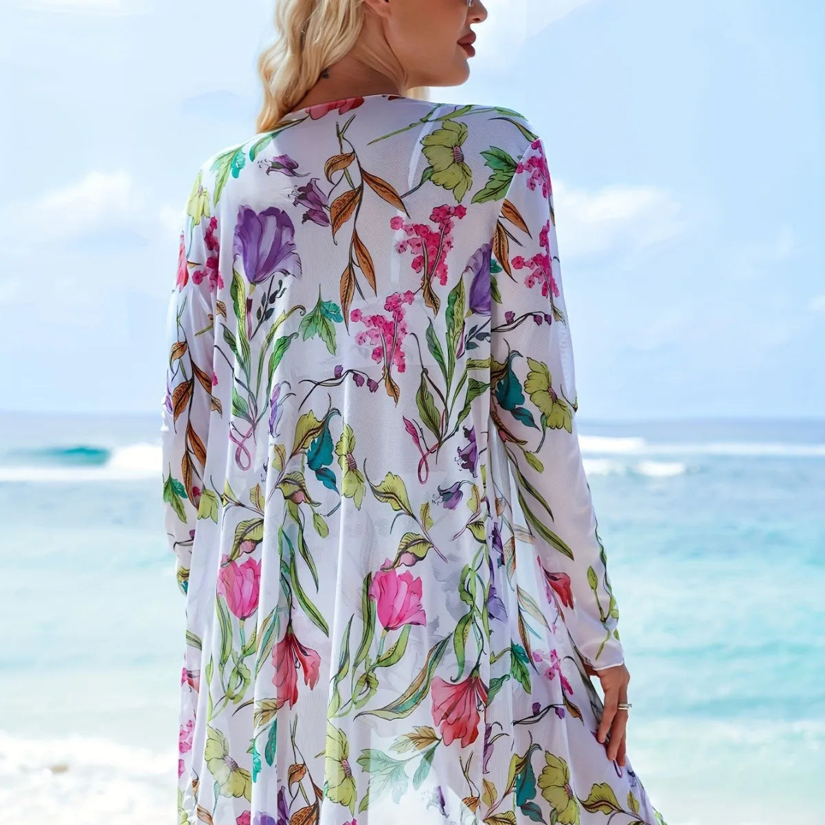 Bikini Swimsuit Three-Piece Set Women's Fashionable Beach Swimming Wear Butterfly Knot Strapless Long Sleeve Polyester Fabric